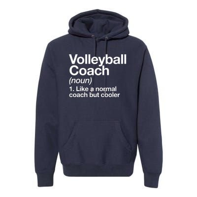 Volleyball Coach Funny Sports Definition Trainer Instructor Premium Hoodie