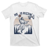 Vintage Christian Faith Jesus Basket Ball He Is Rizzin T-Shirt