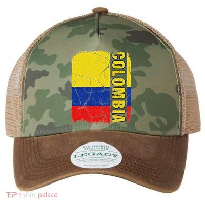 Vintage Colombian Flag Colombia Pride Roots Heritage Gift Legacy Tie Dye Trucker Hat
