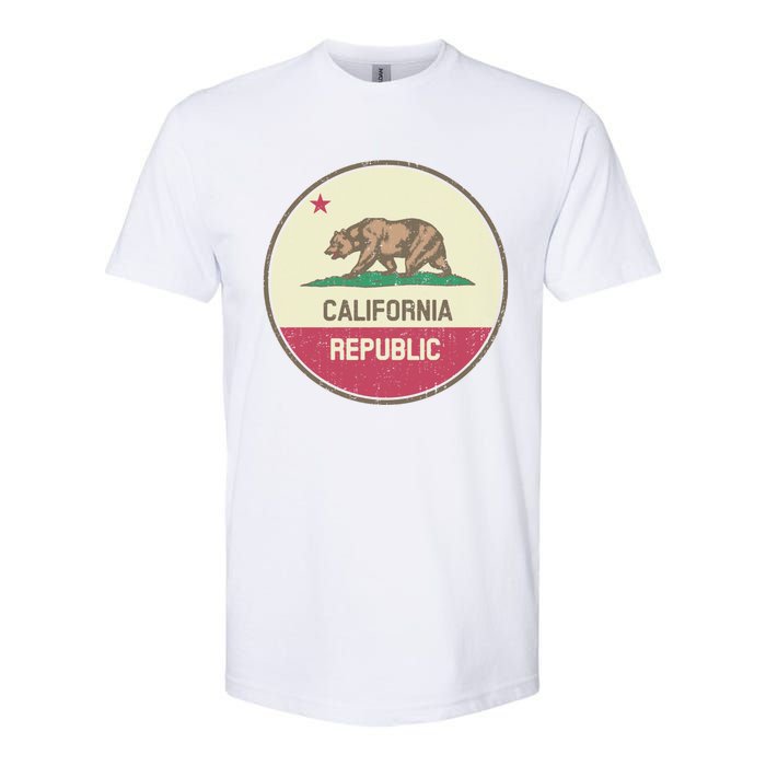 Vintage California Flag Softstyle CVC T-Shirt