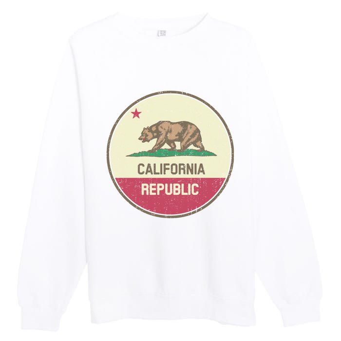 Vintage California Flag Premium Crewneck Sweatshirt