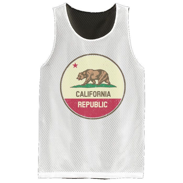 Vintage California Flag Mesh Reversible Basketball Jersey Tank