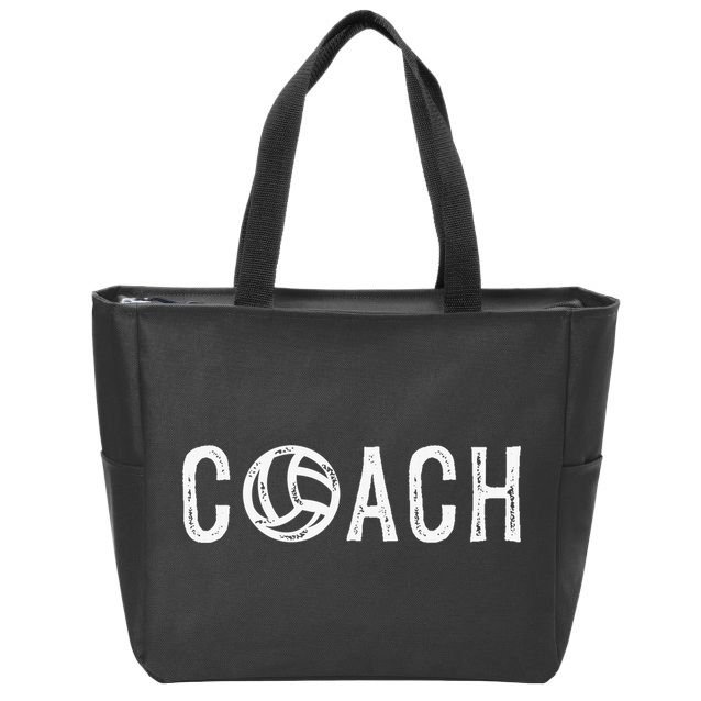 Volleyball Coach Funny Sports Definition Trainer Instructor Zip Tote Bag