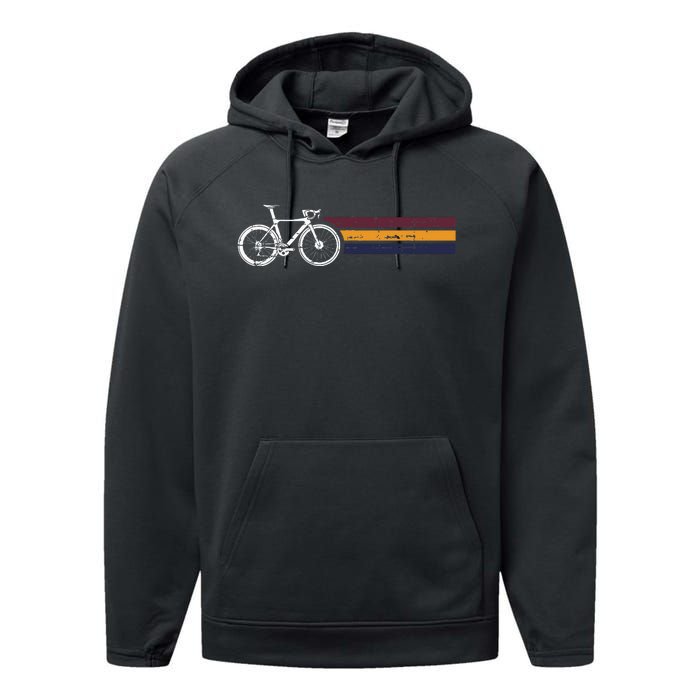 Vintage Cycling Funny Classic Bicycle Bicycling Lover Outfit Performance Fleece Hoodie