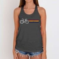 Vintage Cycling Funny Classic Bicycle Bicycling Lover Outfit Women's Knotted Racerback Tank