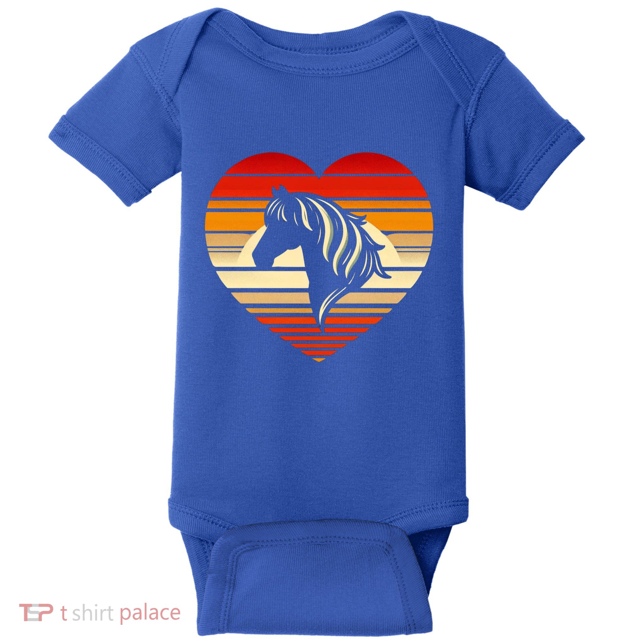 Vintage Cute For Lovers Horse Lover MotherS Day Cool Gift Baby Bodysuit