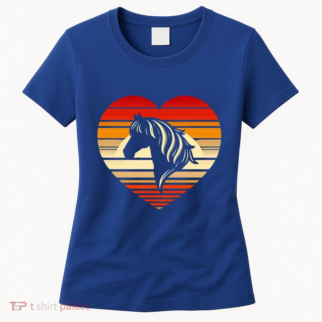 Vintage Cute For Lovers Horse Lover MotherS Day Cool Gift Womens T-Shirt