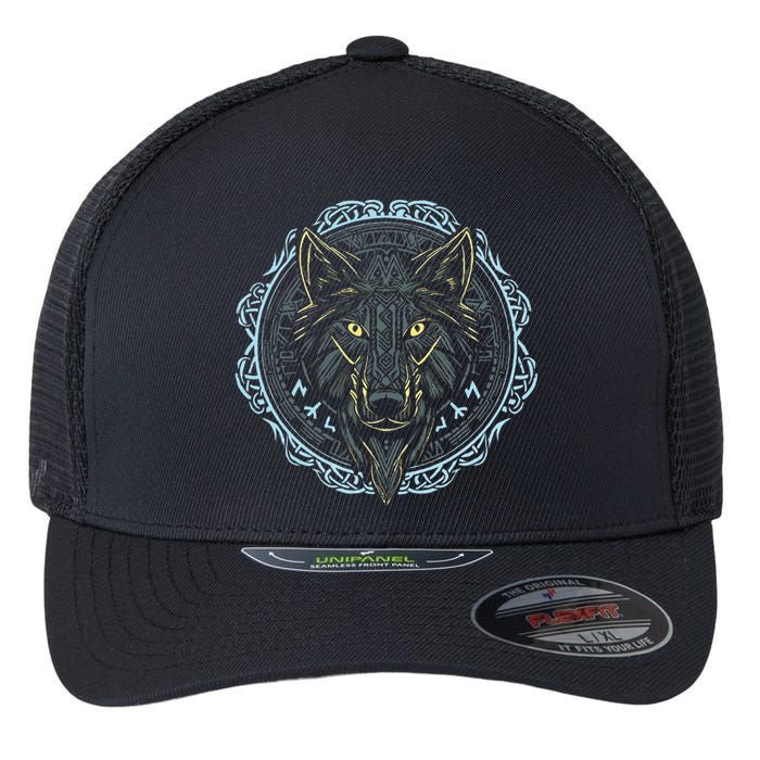 Viking Celtic Fenrir Wolf Of Odin Norse Myths Nordic Gifts Flexfit Unipanel Trucker Cap