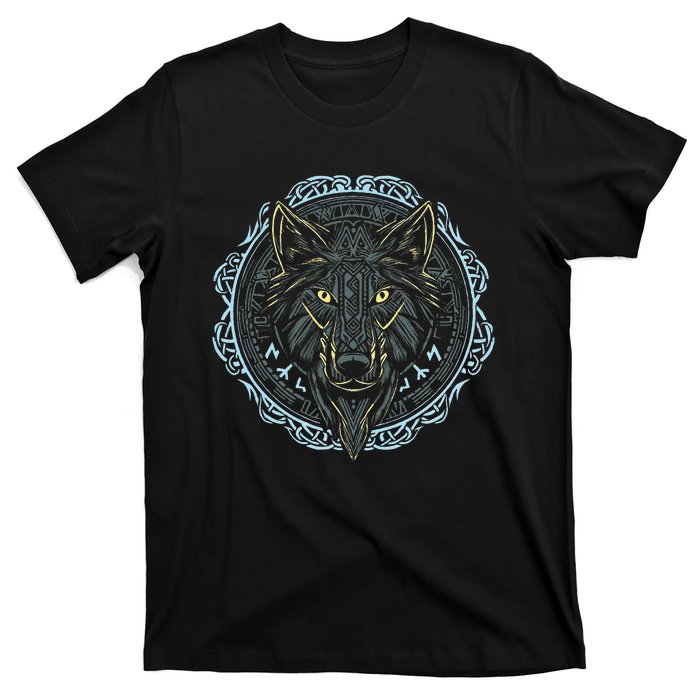 Viking Celtic Fenrir Wolf Of Odin Norse Myths Nordic Gifts T-Shirt