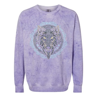 Viking Celtic Fenrir Wolf Of Odin Norse Myths Nordic Colorblast Crewneck Sweatshirt