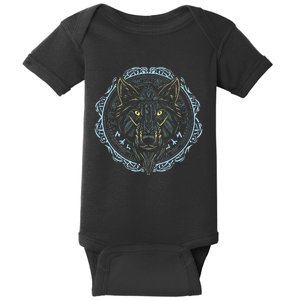 Viking Celtic Fenrir Wolf Of Odin Norse Myths Nordic Baby Bodysuit