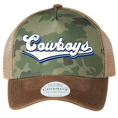 Vintages Cowboys Football Logo Legacy Tie Dye Trucker Hat