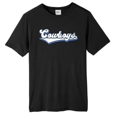 Vintages Cowboys Football Logo Tall Fusion ChromaSoft Performance T-Shirt