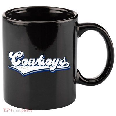 Vintages Cowboys Football Logo 11oz C Handle Ceramic Mug