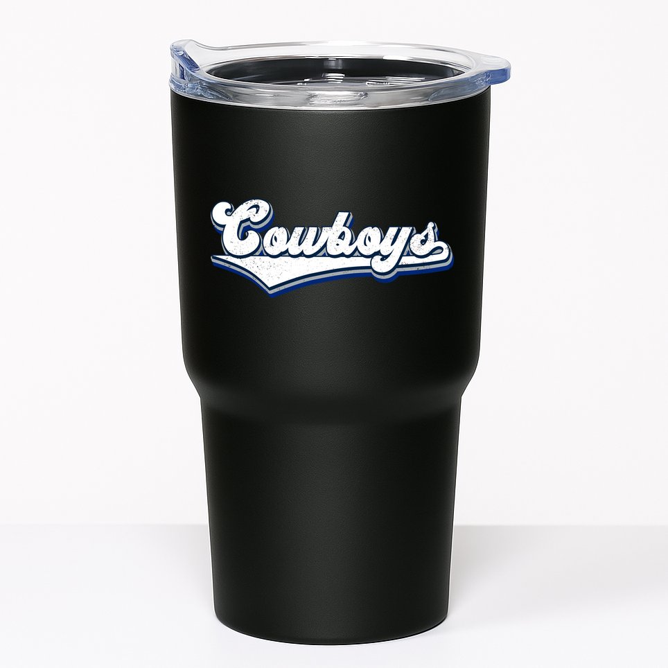 Vintages Cowboys Football Logo Tumbler