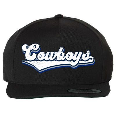 Vintages Cowboys Football Logo Wool Snapback Cap