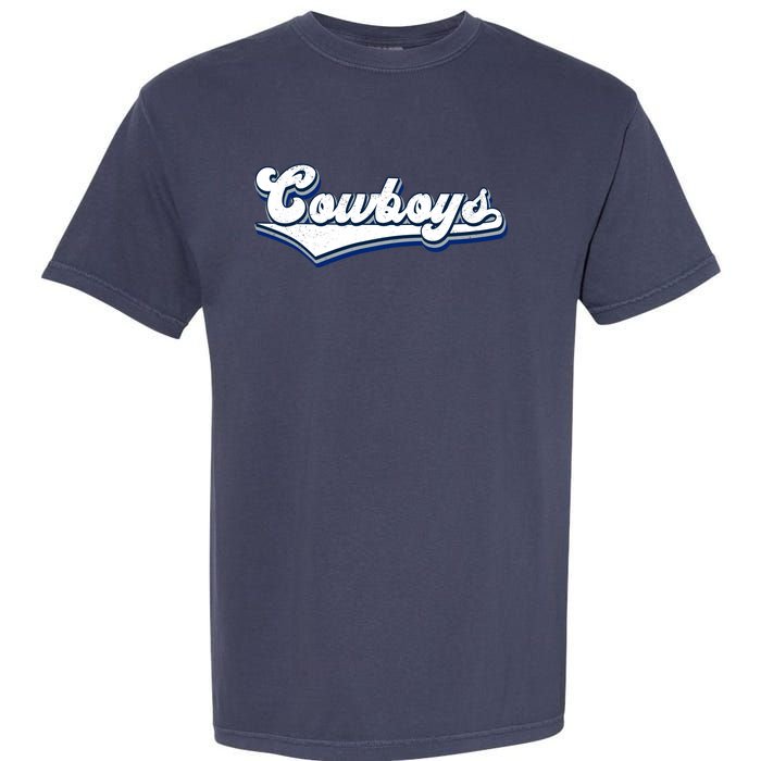 Vintages Cowboys Football Logo Garment-Dyed Heavyweight T-Shirt