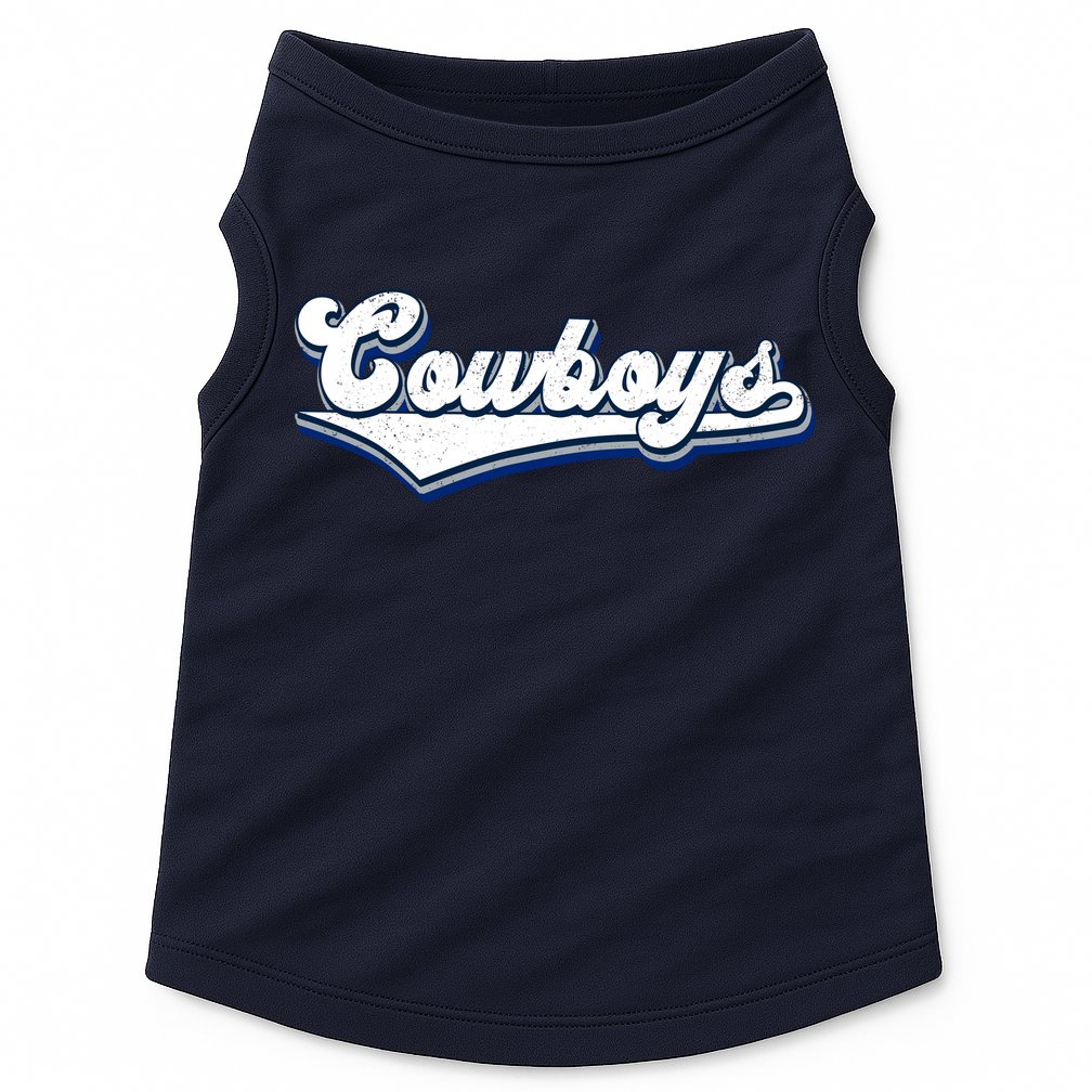 Vintages Cowboys Football Logo Doggie Tank