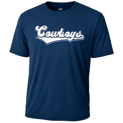 Vintages Cowboys Football Logo Performance Shirt