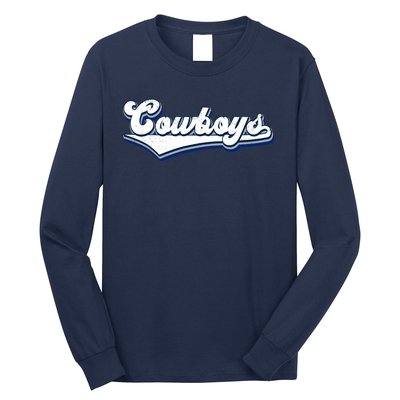 Vintages Cowboys Football Logo Long Sleeve Shirt