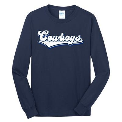 Vintages Cowboys Football Logo Tall Long Sleeve T-Shirt