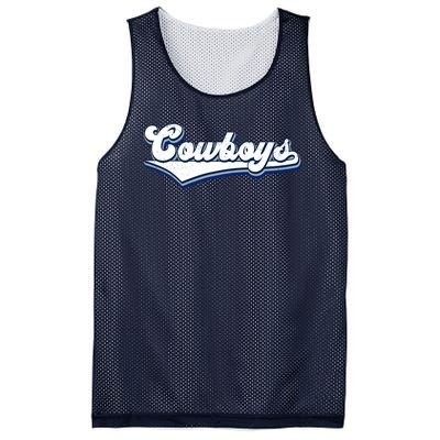 Vintages Cowboys Football Logo Mesh Reversible Basketball Jersey Tank