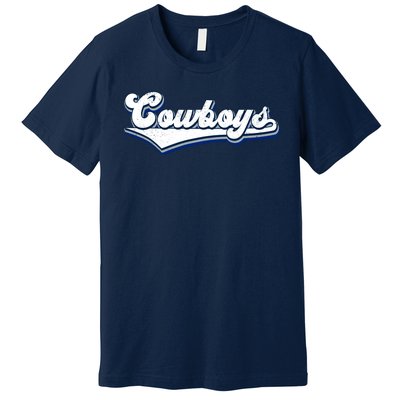 Vintages Cowboys Football Logo Premium T-Shirt