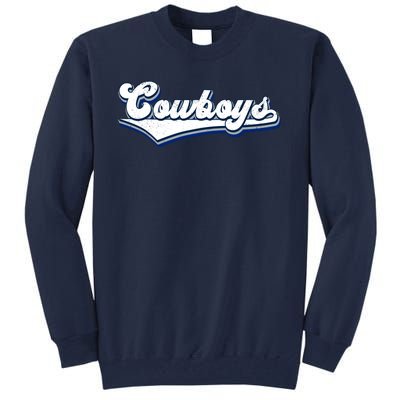 Vintages Cowboys Football Logo Tall Sweatshirt