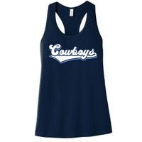 Vintages Cowboys Football Logo Women's Racerback Tank