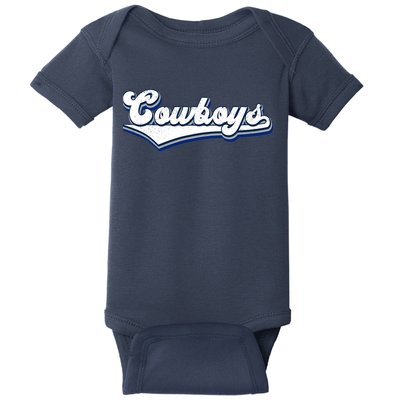 Vintages Cowboys Football Logo Baby Bodysuit
