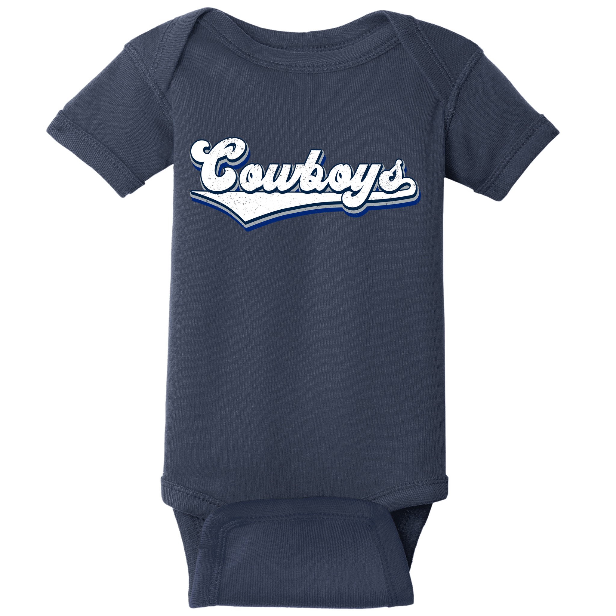 Vintages Cowboys Football Logo Baby Bodysuit