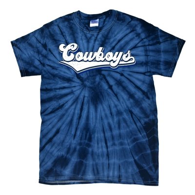 Vintages Cowboys Football Logo Tie-Dye T-Shirt