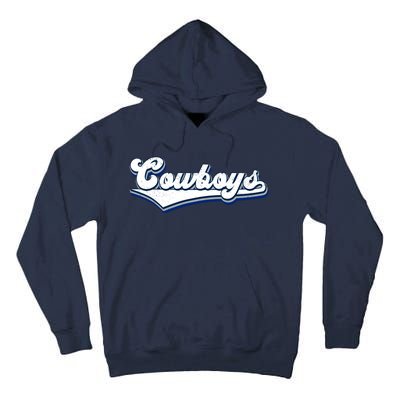 Vintages Cowboys Football Logo Tall Hoodie