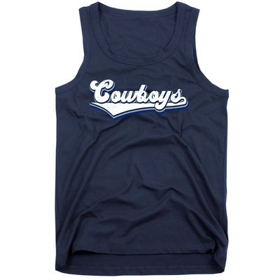 Vintages Cowboys Football Logo Tank Top