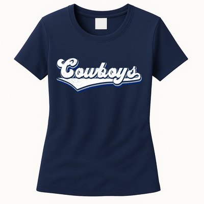 Vintages Cowboys Football Logo Womens T-Shirt