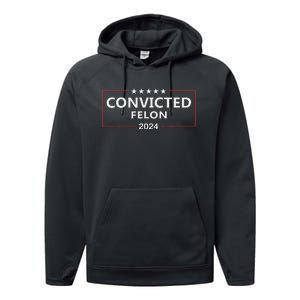 Voted Convicted Felon 2024 Pro Trump Performance Fleece Hoodie