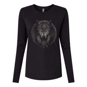 Viking Celtic Fenrir Wolf Women Womens Cotton Relaxed Long Sleeve T-Shirt