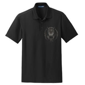 Viking Celtic Fenrir Wolf Women Dry Zone Grid Polo