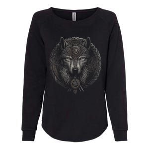 Viking Celtic Fenrir Wolf Women Womens California Wash Sweatshirt