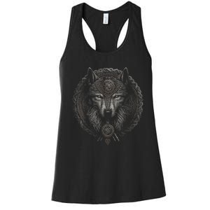 Viking Celtic Fenrir Wolf Women Women's Racerback Tank