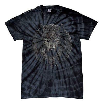 Viking Celtic Fenrir Wolf Women Tie-Dye T-Shirt