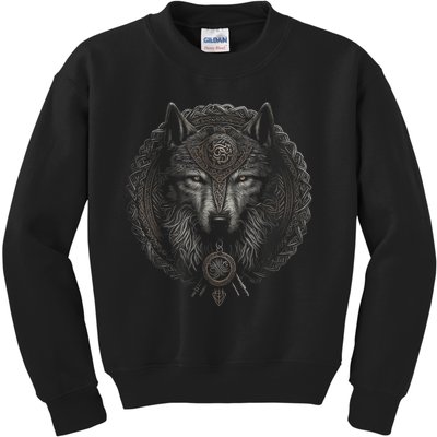 Viking Celtic Fenrir Wolf Women Kids Sweatshirt