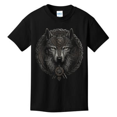 Viking Celtic Fenrir Wolf Women Kids T-Shirt