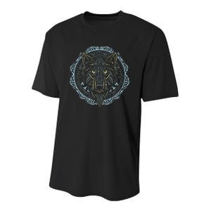 Viking Celtic Fenrir Wolf Of Odin Norse Myths Nordic Gifts Youth Performance Sprint T-Shirt