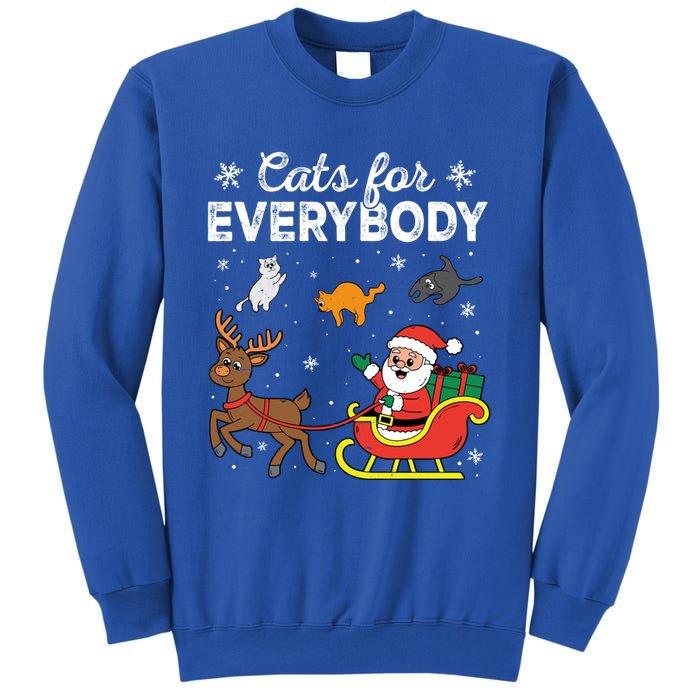 Vintage Cats For Everybody Christmas Cat Xmas Santa Meaningful Gift Sweatshirt