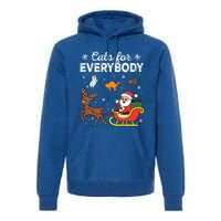 Vintage Cats For Everybody Christmas Cat Xmas Santa Meaningful Gift Premium Hoodie