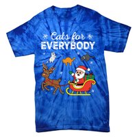 Vintage Cats For Everybody Christmas Cat Xmas Santa Meaningful Gift Tie-Dye T-Shirt