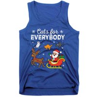 Vintage Cats For Everybody Christmas Cat Xmas Santa Meaningful Gift Tank Top