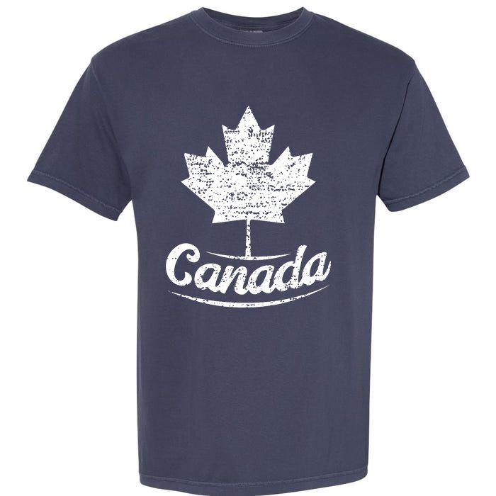 Vintage Canada Flag Canadian Flag Maple Leaf Garment-Dyed Heavyweight T-Shirt