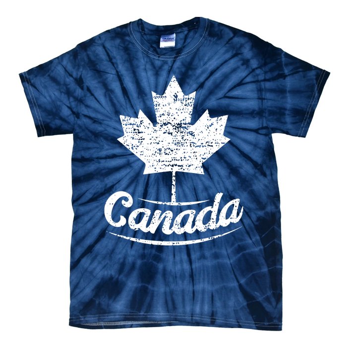 Vintage Canada Flag Canadian Flag Maple Leaf Tie-Dye T-Shirt